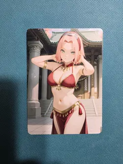 Double Sided Beautiful Waifu Card -Sakura-Custom DIY Fan Art Card - Image 1