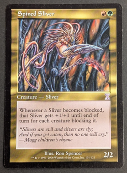 MTG Card - 1x Spined Sliver - Time Spiral - LP - Magic The Gathering - 101/121 - Image 1