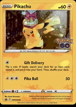 Pikachu SWSH234 Holo Promo Sword & Shield Promo Pokemon NM - Image 1