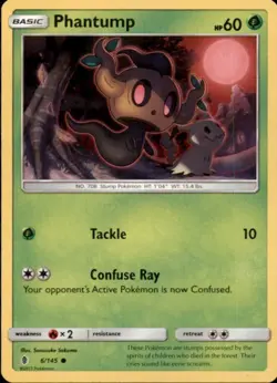Phantump 6/145 Common Guardians Rising Pokemon Near Mint - Image 1