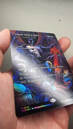 **FOIL** IN HAND!! MTG Venom, King in Black Full Art FOIL English MAR 0022 - Image 3
