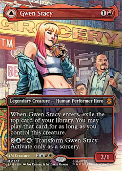 Magic The Gathering Gwen Stacy #202 Borderless Marvel's Spider-Man - Image 1