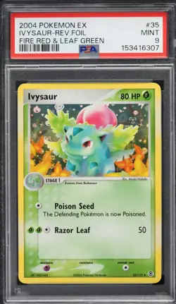 IVYSAUR 2004 Pokemon EX Fire Red & Leaf Green Reverse Holo #35 - PSA 9 - Image 1