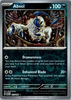 Absol Paradox Rift 113/182 Uncommon Reverse Holo Near Mint - Image 1