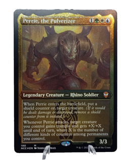 Perrie, the Pulverizer 190-Foil Etched ThickStock- Mythic-Commander MTG NM/M - Image 1