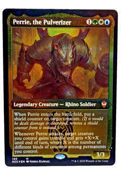 Perrie, the Pulverizer 190-Foil Etched ThickStock- Mythic-Commander MTG NM/M - Image 2