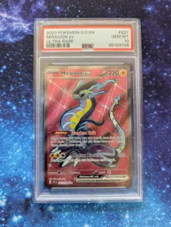 2023 Miraidon ex #227 Full Art Gem Mint PSA 10 Scarlet & Violet Pokemon TCG - Image 1