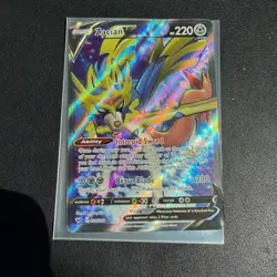 Pokemon TCG - Zacian V Sword & Shield Base Set (195/202) Holo Full Art NM/M - Image 1