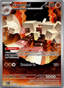 Garganacl 147/132 Illustration Rare Mega Evolution Pokemon Holo Near Mint - Image 1