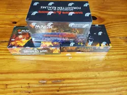MTG Sealed Set Booster Box Lot Of 3 Adventures, Brothers War, Midnight Hunt - Image 1