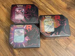 Pokemon TCG Destined Rivals Team Rocket Tin Set of 3 New/Sealed 🔥🔥Full Set! - Image 1