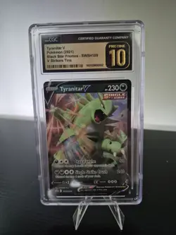 Tyranitar V SWSH109 - Pokemon Black Star: V Strikers Tin CGC 10 Pristine - Image 1