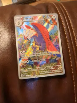 Pokemon TCG Braviary Illustration Rare Card 214/191 SV08 Surging Sparks - Image 1