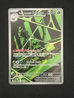 Pokemon Team Rocket's Spidops 187/182 Destined Rivals Holo Illustration Rare - Image 1