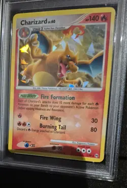 Charizard 1/99 Cracked Ice Pokemon 2009 Platinum Arceus PSA 8 NM-MT HOLO BLEED!! - Image 2