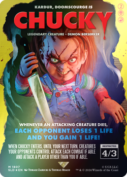 MTG Secret Lair x CHUCKY Foil Edition SLD Magic the Gathering Horror NEW - Image 3
