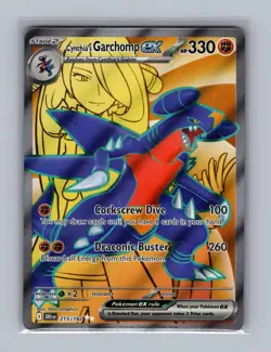 Cynthia's Garchomp ex 215/182 Ultra Rare Destined Rivals Pokemon Holo Near Mint - Image 1