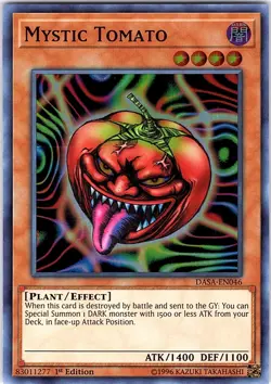 Yugioh Mystic Tomato DASA-EN046 Super Rare 1st Edition NM - Image 1