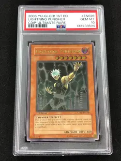 Yugioh 2006 Lightning Punisher 1st CDIP-EN026 PSA 10 Ultimate Rare - Image 1
