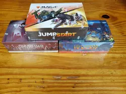 MTG Sealed Booster Box Lot Of 3 Jumpstart, Lost Caverns of Ixalan, Phyrexia - Image 1