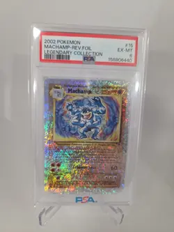Pokemon TCG Machamp Legendary Collection Reverse Holo 15/110 English 2002 PSA 6 - Image 1