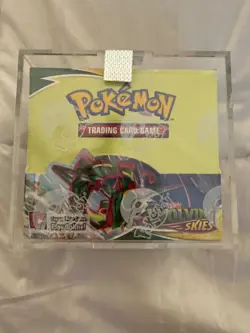 Pokemon TCG Sword &Shield Evolving Skies Booster Box FACTORY SEALED ACRYLIC CASE - Image 1