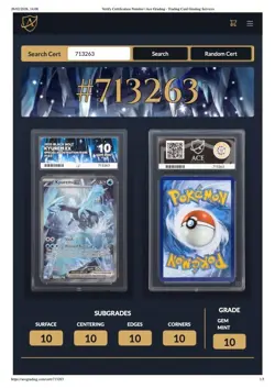 Pokemon TCG Kyurem EX Card 165/086 Sir Scarlet Violet Black Bolt ACE 10 - Image 3