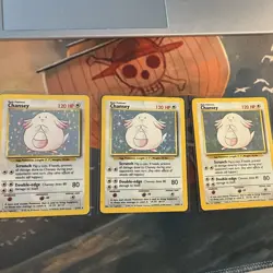 Pokemon TCG Base Set Chansey 3/102 Holo English Unlimited 1999 Lot of 3 - Image 1