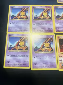 Pokemon Shadowless Base Set Lot 11 Cards Abra Kadabra Squirtle Magmar 1999 - Image 2