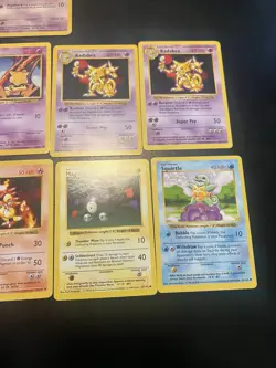 Pokemon Shadowless Base Set Lot 11 Cards Abra Kadabra Squirtle Magmar 1999 - Image 4