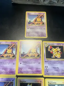 Pokemon Shadowless Base Set Lot 11 Cards Abra Kadabra Squirtle Magmar 1999 - Image 5