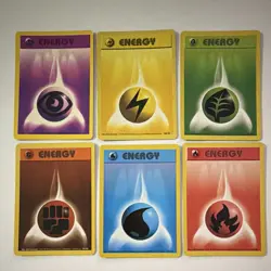 Wizards of the Coast Pokemon TCG Base Set 1999 Energy Cards Lot 6 English - Image 1