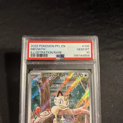 Pokemon TCG- Meowth 106/094 PSA 10 Phantasmal Flames Illustation Rare - Image 3