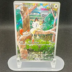 Meowth 106/094 Illustration Rare Holo Pokemon TCG Me02: Phantasmal Flames(6) - Image 1