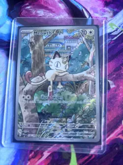 Meowth 106/094 Illustration Rare ME02 Phantasmal Flames Pokemon TCG NM - Image 1