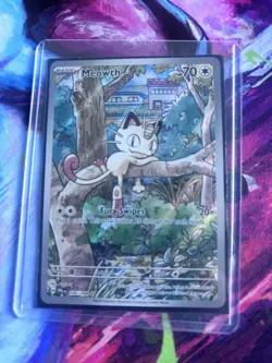 Meowth 106/094 Illustration Rare ME02 Phantasmal Flames Pokemon TCG NM - Image 4