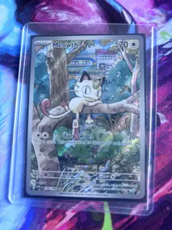 Meowth 106/094 Illustration Rare ME02 Phantasmal Flames Pokemon TCG NM - Image 5