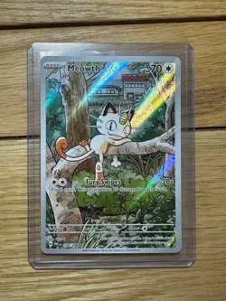 Pokemon TCG 106/094 Meowth Illustration Rare Phantasmal Flames - Image 1