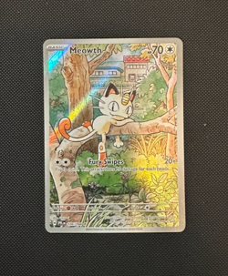 2025 Pokemon TCG Meowth #106/094 Illustration Rare - Phantasmal Flames NM - Image 1