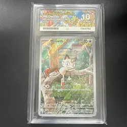 Meowth 106/094 Phantasmal Flames ACE 10 - Perfect Sub Grades - Pokemon TCG - Image 3