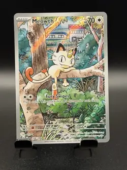 Meowth Pokemon TCG 106/094 Me02: Phantasmal Flames Holo Illustration Rare EN - Image 1