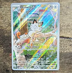 Pokemon TCG Meowth 106/094 Me02 Phantasmal Flames IR Holo Eng - Image 1