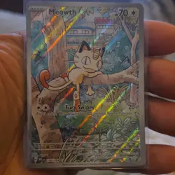 Pokemon TCG Meowth 106/094 Me02 Phantasmal Flames IR Holo - Image 1