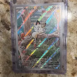 Pokemon TCG Meowth 106/094 Me02 Phantasmal Flames Illustration Rare Holo Eng - Image 1