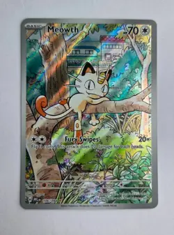 Pokemon TCG Meowth 106/094 Phantasmal Flames IR Holo EN - Image 2