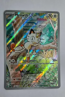 Pokemon TCG Meowth 106/094 Phantasmal Flames IR Holo EN - Image 3