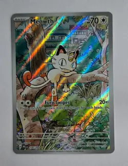 Pokemon TCG Meowth 106/094 Phantasmal Flames IR Holo EN - Image 4