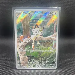 Pokemon TCG Meowth 106/094 Me02 Phantasmal Flames IR Holo EN - Image 1