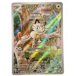 Pokemon Phantasmal Flames Meowth TCG 106/094 Full Illustration Holo Rare Card - Image 1