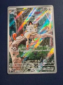 Pokemon TCG Meowth 106/094 Me02: Phantasmal Flames Illustration Rare Holo EN - Image 1